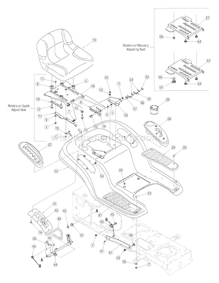 Page D Diagram and Parts List for 13BT604H755 2005 Yard Man Lawn Tractor